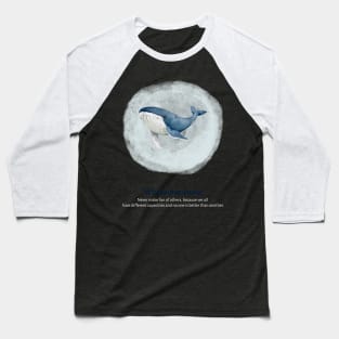 Watercolor Whale - Whale me down Baseball T-Shirt
